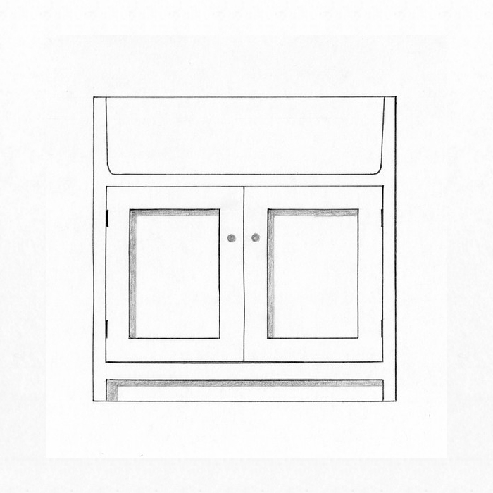 Sink Cabinet (sink not included), 870mm — Pymm Kitchens catalogue