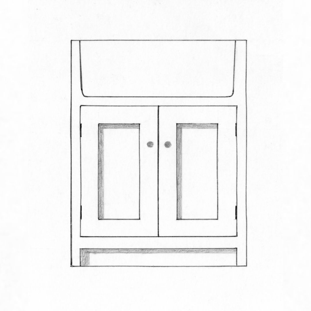 Sink Cabinet (sink not included), 670mm — Pymm Kitchens catalogue