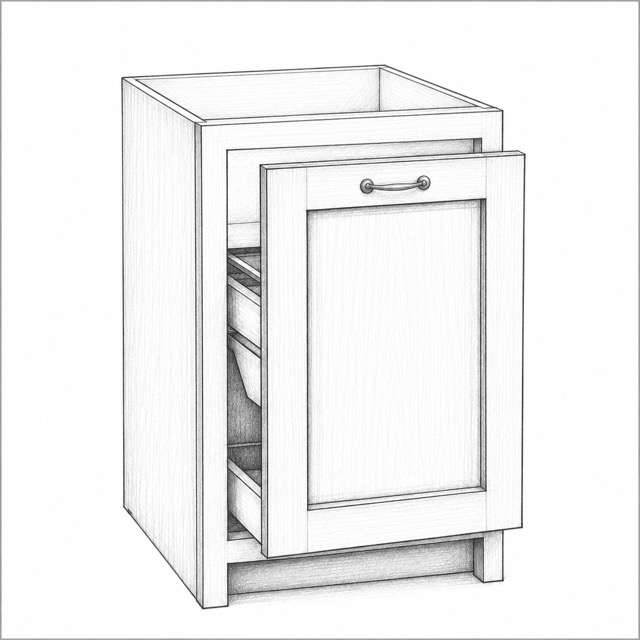 Integrated Bin Cabinet, Made to measure — Pymm Kitchens catalogue