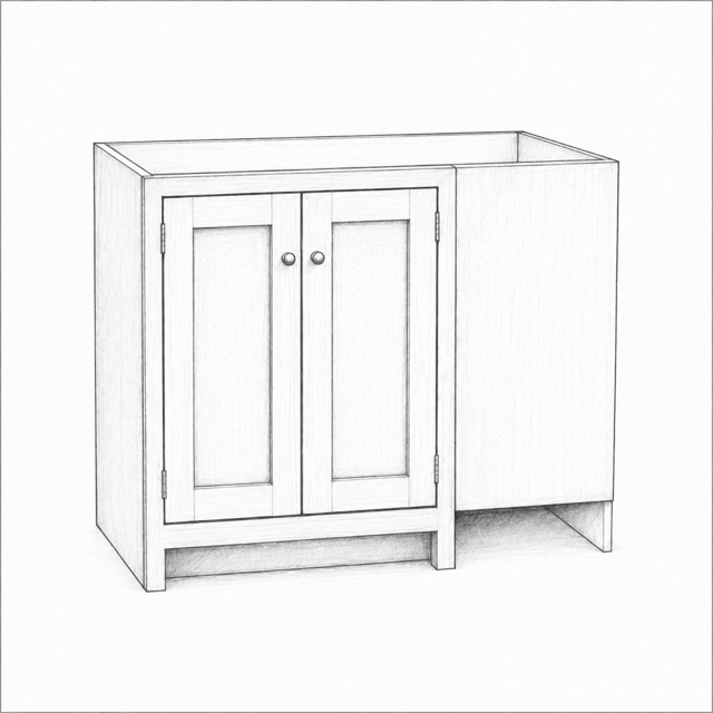 Blind Corner Cabinet, Made to measure — Pymm Kitchens catalogue
